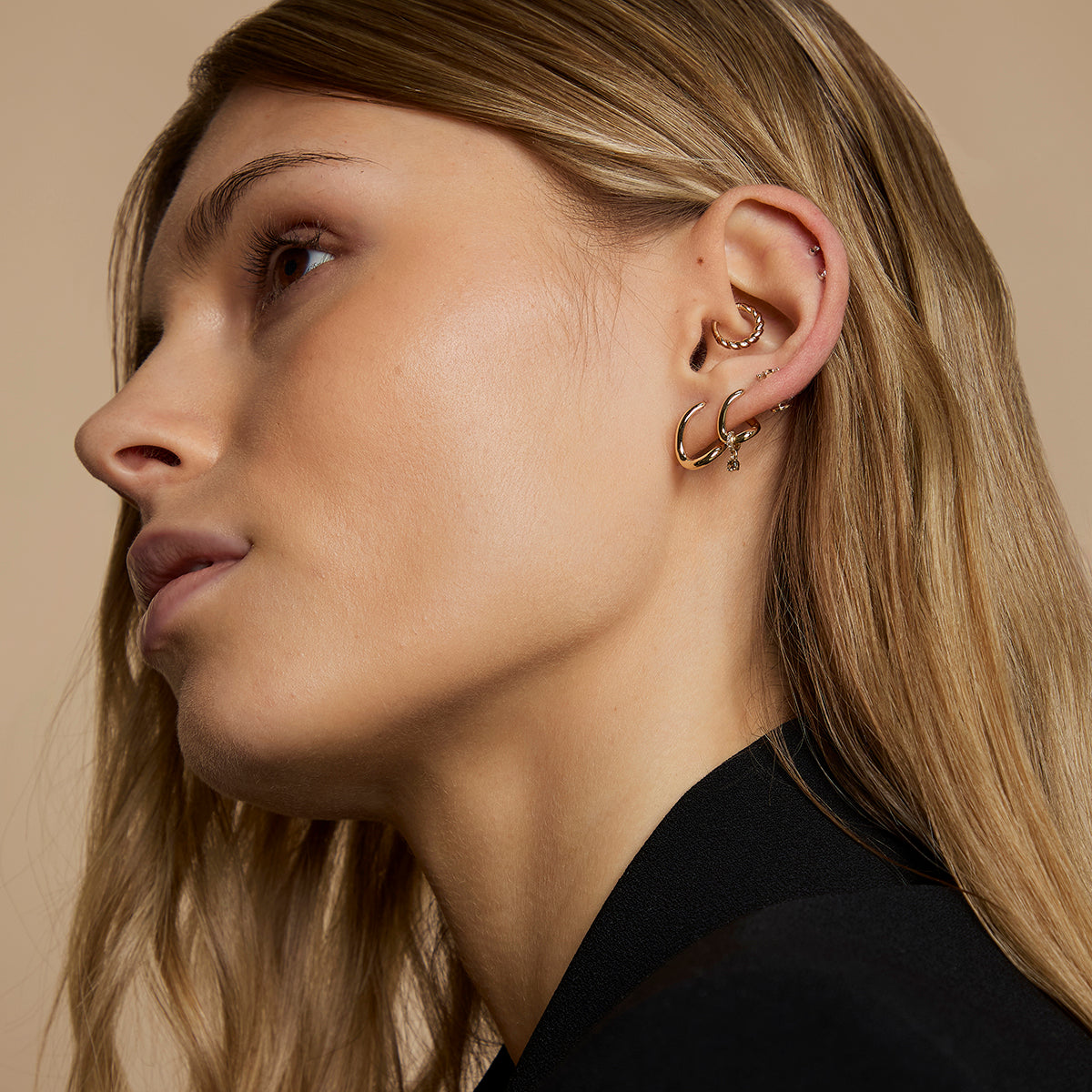 Rope Daith Ring in Solid Gold-Astrid &amp; Miyu