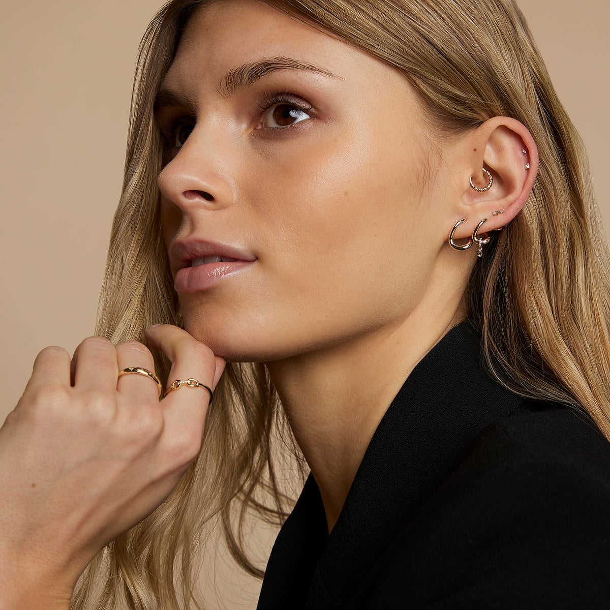 Rope Daith Ring in Solid Gold-Astrid &amp; Miyu