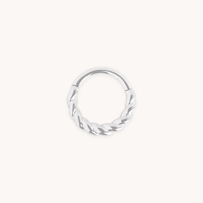 Rope Daith Ring in Solid White Gold-Astrid &amp; Miyu