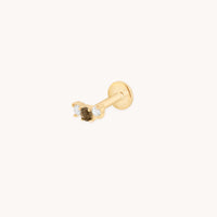 Smokey Quartz Cluster Piercing Stud in Solid Gold-Astrid &amp; Miyu