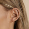 Smokey Quartz Cluster Piercing Stud in Solid Gold-Astrid &amp; Miyu