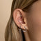 Smokey Quartz Cluster Piercing Stud in Solid White Gold-Astrid &amp; Miyu
