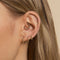 Twisted Rope Curved Piercing Stud in Solid Gold-Astrid &amp; Miyu