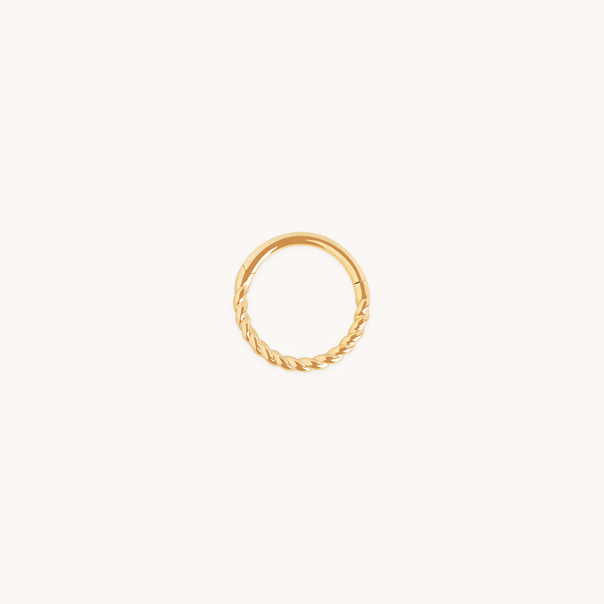 Twisted Rope Seamless Hoop in Solid Gold-Astrid &amp; Miyu