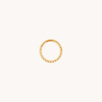 Twisted Rope Seamless Hoop in Solid Gold-Astrid &amp; Miyu