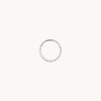 Twisted Rope Seamless Hoop in Solid White Gold-Astrid &amp; Miyu