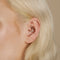Square Crystal Trio Titanium Daith Hoop in Gold-Astrid &amp; Miyu