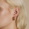 Square Crystal Trio Titanium Daith Hoop in Gold-Astrid &amp; Miyu