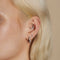 Square Crystal Trio Titanium Daith Hoop in Platinum-Astrid &amp; Miyu