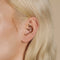Square Crystal Titanium Daith Hoop in Gold-Astrid &amp; Miyu