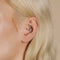 Square Crystal Titanium Daith Hoop in Platinum-Astrid &amp; Miyu