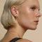 Curved Square Crystal Titanium Piercing Stud in Gold-Astrid &amp; Miyu