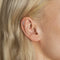 Curved Square Crystal Titanium Piercing Stud in Platinum-Astrid &amp; Miyu
