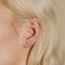 Square Crystal Titanium Piercing Stud in Platinum-Astrid &amp; Miyu