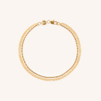 Illusion Double Chain Bracelet in Gold-Astrid &amp; Miyu