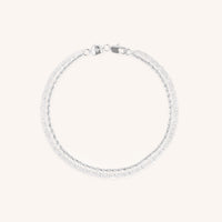 Illusion Double Chain Bracelet in Silver-Astrid &amp; Miyu