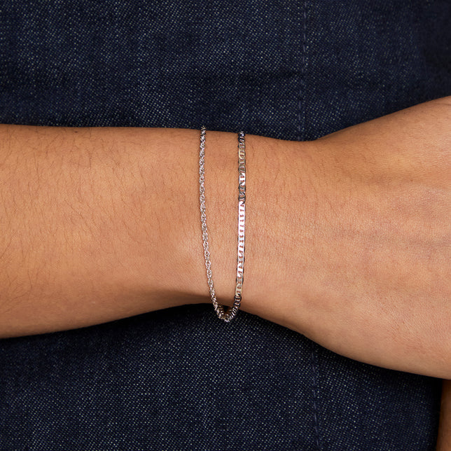 Illusion Double Chain Bracelet in Silver-Astrid &amp; Miyu