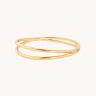 Crossover Illusion Bangle in Gold-Astrid &amp; Miyu
