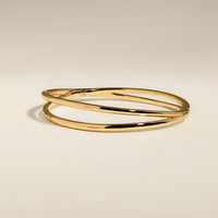 Crossover Illusion Bangle in Gold-Astrid &amp; Miyu