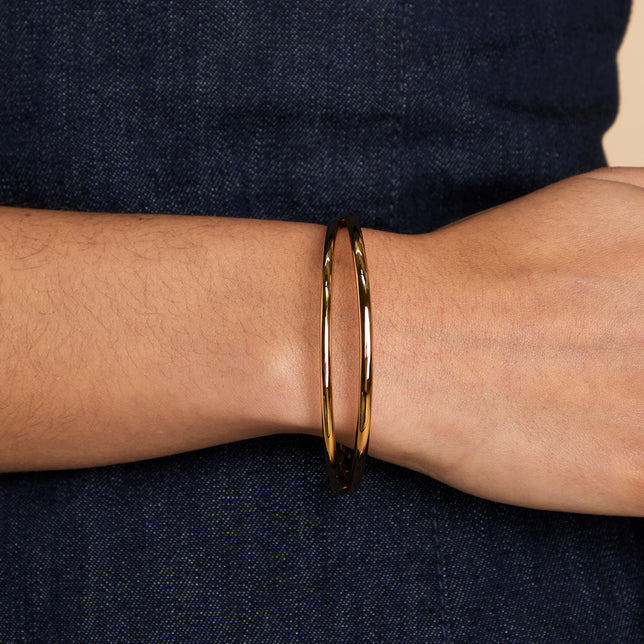 Crossover Illusion Bangle in Gold-Astrid & Miyu