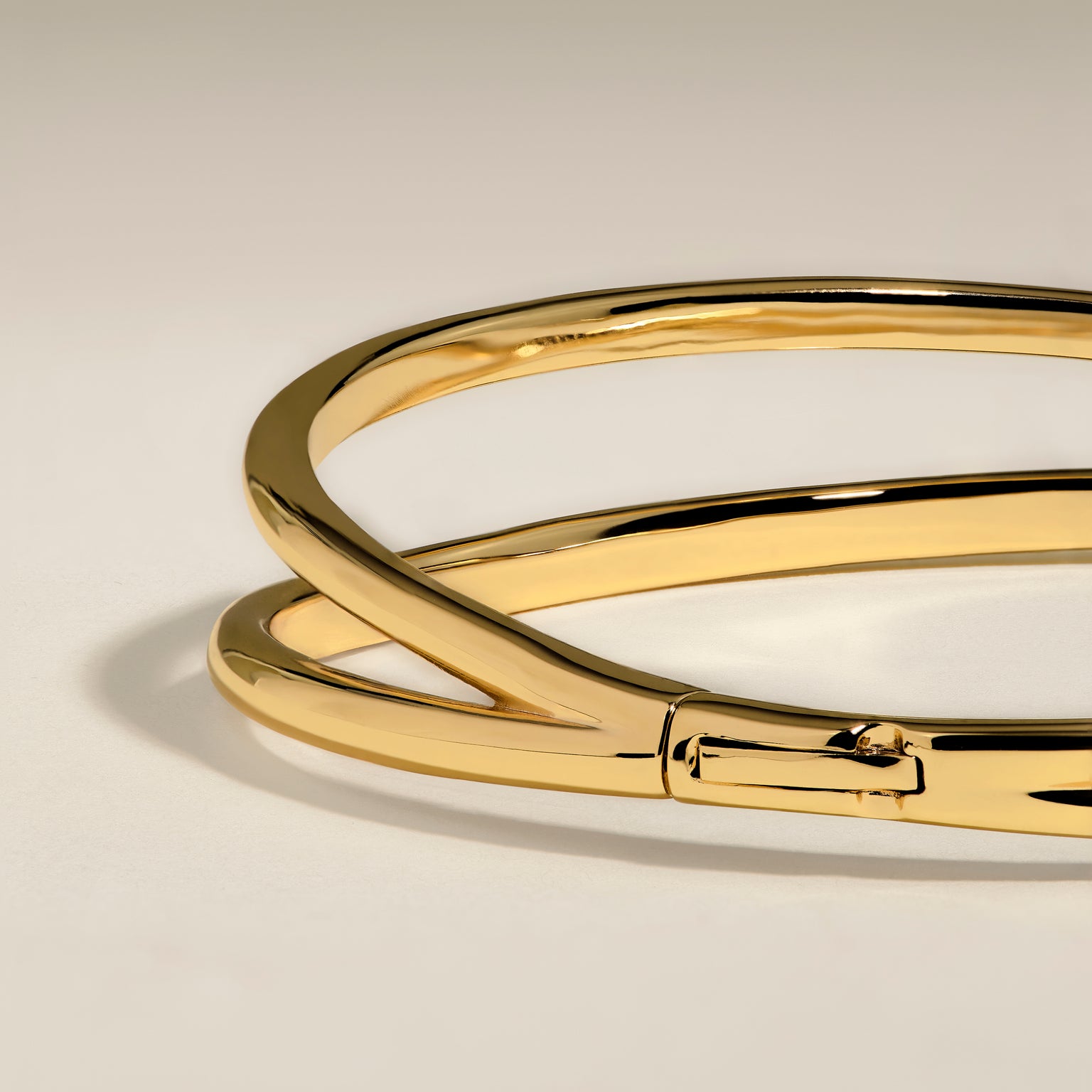 Crossover Illusion Bangle in Gold-Astrid &amp; Miyu