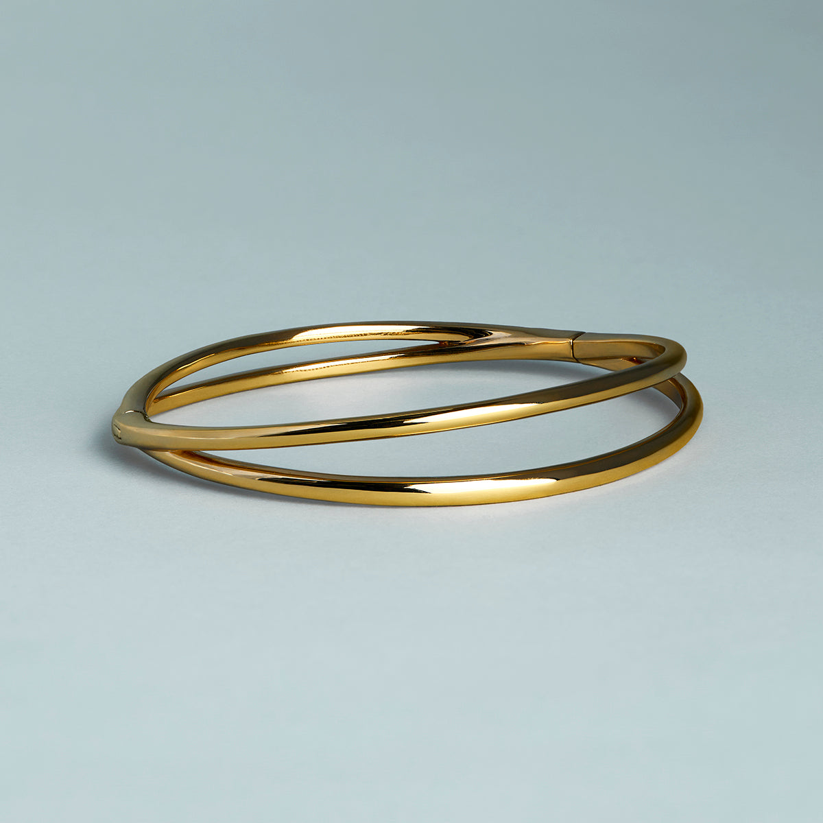 Crossover Illusion Bangle in Gold-Astrid &amp; Miyu