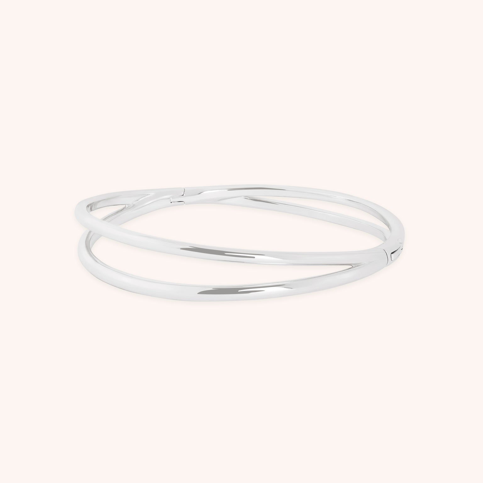 Crossover Illusion Bangle in Silver-Astrid &amp; Miyu