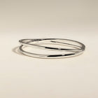 Crossover Illusion Bangle in Silver-Astrid &amp; Miyu