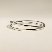 Crossover Illusion Bangle in Silver-Astrid &amp; Miyu