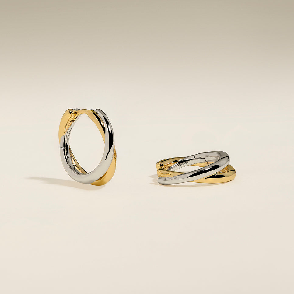 Crossover Illusion Hoops in Mixed Metal