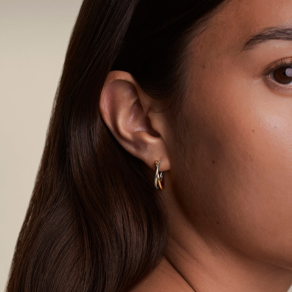 Crossover Illusion Hoops in Mixed Metal