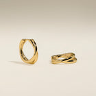 Crossover Illusion Hoops in Gold