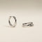 Crossover Illusion Hoops in Silver-Astrid &amp; Miyu