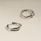 Crossover Illusion Hoops in Silver-Astrid &amp; Miyu