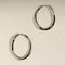 Wave Large Hoops in Silver