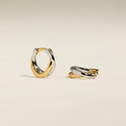 Crossover Illusion Huggies in Mixed Metal-Astrid &amp; Miyu