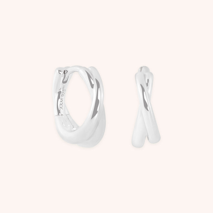 Crossover Illusion Huggies in Silver-Astrid &amp; Miyu