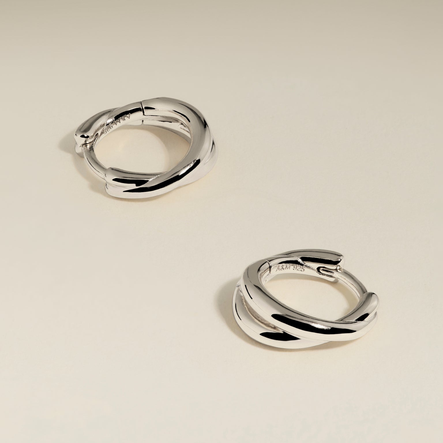 Crossover Illusion Huggies in Silver-Astrid &amp; Miyu