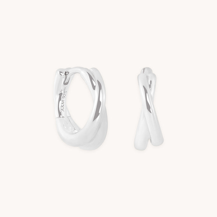 Crossover Illusion Huggies in Silver-Astrid &amp; Miyu