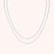 Illusion Double Chain Necklace in Silver-Astrid &amp; Miyu