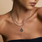 Illusion Double Chain Necklace in Silver-Astrid &amp; Miyu