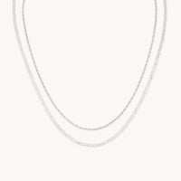 Illusion Double Chain Necklace in Silver-Astrid &amp; Miyu