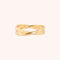 Crossover Illusion Band Ring in Gold-Astrid &amp; Miyu