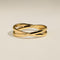 Crossover Illusion Band Ring in Gold-Astrid &amp; Miyu