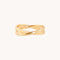 Crossover Illusion Band Ring in Gold-Astrid &amp; Miyu