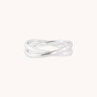 Crossover Illusion Band Ring in Silver