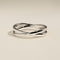Crossover Illusion Band Ring in Silver-Astrid &amp; Miyu