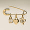 Charm Pin Brooch in Gold-Astrid &amp; Miyu