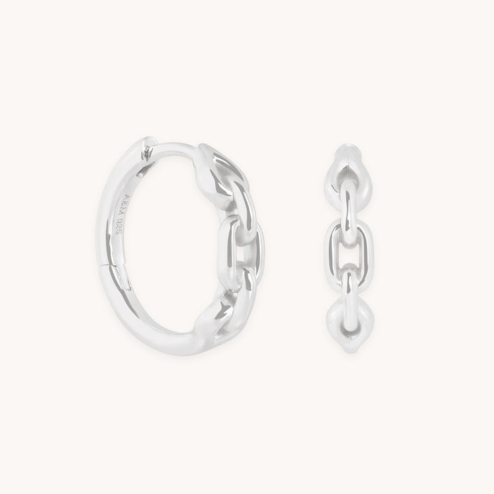 Hardware Link Hoops in Silver-Astrid &amp; Miyu