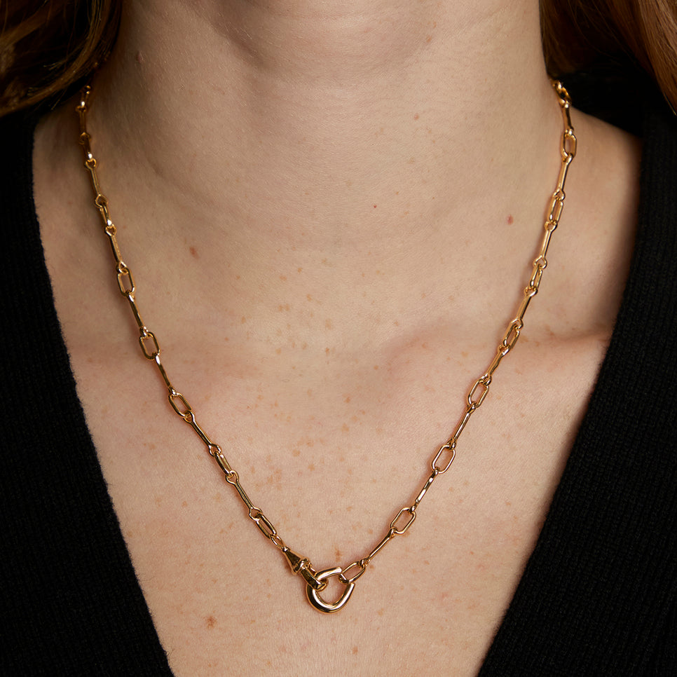 Hardware Chain Necklace in Gold-Astrid &amp; Miyu